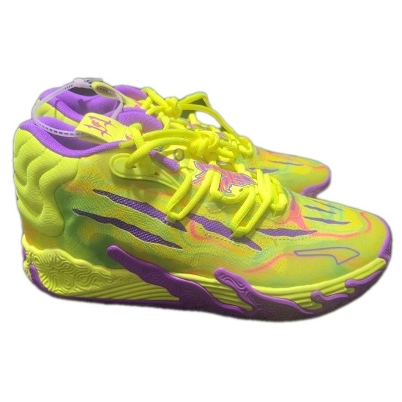 Puma Lamelo Ball MB.03 Spark 37989801 Mens Green Athletic Basketball Shoes Sz7 main image 4
